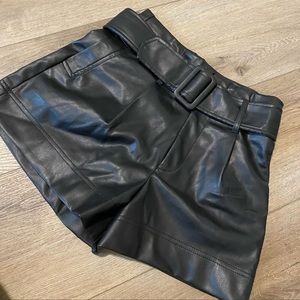 Zara faux leather shorts!